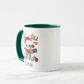 Personalisierter Niedlicher Schlitten, Weihnachtsm Tasse (Vorderseite Links)