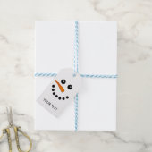 Personalisierter Niedlicher Schneemann Weihnachtsf Geschenkanhänger (Mit Garn)