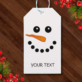 Personalisierter Niedlicher Schneemann Weihnachtsf Geschenkanhänger