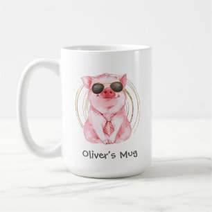 Personalisierter Niedlicher Schweinekaffee Tasse
