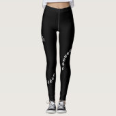 Personalisierter Niedlicher Silberhundeband auf sc Leggings (Vorderseite)