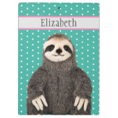 Personalisierter Niedlicher Slottiername Klemmbrett (Rückseite)