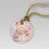 Personalisierter Niedlicher Snowman Weihnachtsgesc Geschenkanhänger