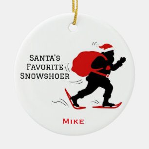 Personalisierter Niedlicher Snowshoer des Weihnach Keramik Ornament