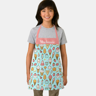 Personalisierter Niedlicher Sommereis Creme Süße K Schürze