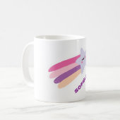 personalisierter niedlicher Sternregenbogenname Kaffeetasse (Vorderseite Links)