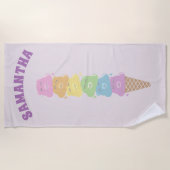 Personalisierter niedlicher strandtuch (Vorderseite)