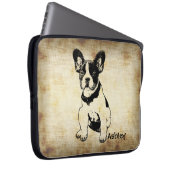 Personalisierter Niedlicher Sweet-Bulldog-Welpe Laptopschutzhülle (Vorne Rechts)