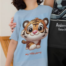 Personalisierter Niedlicher Tiger-Kid-T - Shirt