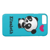Personalisierter niedlicher und glücklicher Panda  Case-Mate iPhone Hülle (Rückseite (Horizontal))