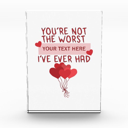 Personalisierter Niedlicher Valentinstag Fotoblock (Vorderseite)