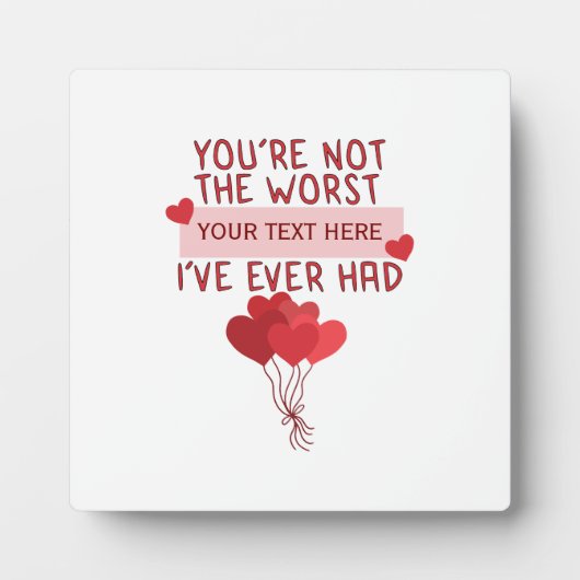 Personalisierter Niedlicher Valentinstag Fotoplatte (Vorderseite)