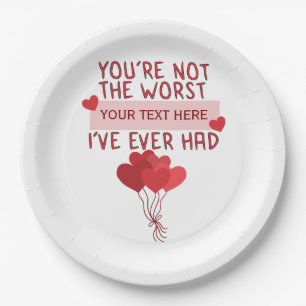 Personalisierter Niedlicher Valentinstag Pappteller