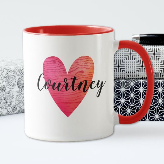 Personalisierter Niedlicher Valentinstag Rotes Her Tasse