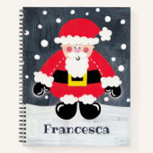 Personalisierter Niedlicher Vater Weihnachten Weih Notizblock (Vorderseite)
