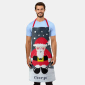 Personalisierter Niedlicher Vater Weihnachten Weih Schürze (Getragen)