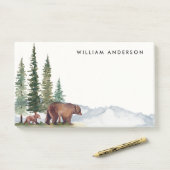 Personalisierter Niedlicher Wasserfarbenfroh Post-it Klebezettel (Auf Schreibtisch)