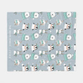 Personalisierter Niedlicher Weihnachtsbär Fleecedecke (Vorderseite (Horizontal))