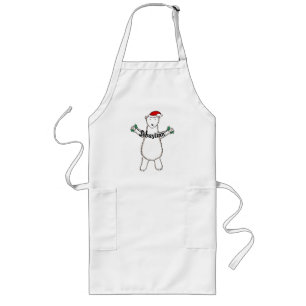 Personalisierter Niedlicher Weihnachtsbär Weihnach Lange Schürze