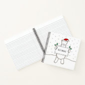 Personalisierter Niedlicher Weihnachtsbär Weihnach Notizblock (Innenseite)