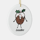 Personalisierter Niedlicher Weihnachtsbaum Keramik Ornament (Rechts)