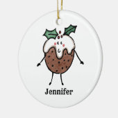 Personalisierter Niedlicher Weihnachtsbaum Keramik Ornament (Links)