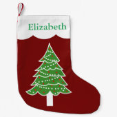Personalisierter Niedlicher Weihnachtsbaum Kleiner Weihnachtsstrumpf (Vorderseite)