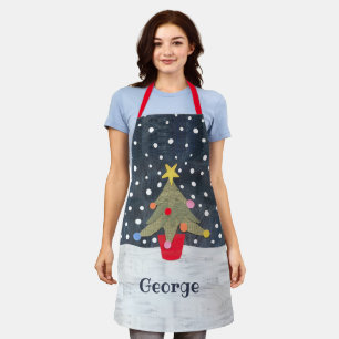 Personalisierter Niedlicher Weihnachtsbaum Schürze