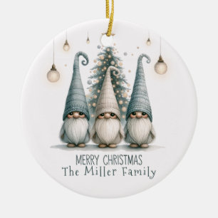 Personalisierter Niedlicher Weihnachtsgenom Keramik Ornament