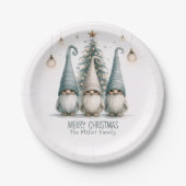 Personalisierter Niedlicher Weihnachtsgenom Pappteller (Vorderseite)