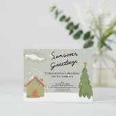 Personalisierter Niedlicher Weihnachtskalender Rea Feiertagspostkarte (Stehend Vorderseite)