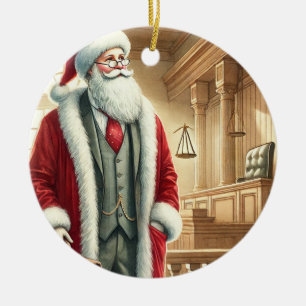 Personalisierter Niedlicher Weihnachtsmann als Anw Keramik Ornament