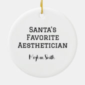 Personalisierter Niedlicher Weihnachtsmann - ein G Keramik Ornament (Hinten)