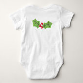 Personalisierter Niedlicher Weihnachtsmann Lebkuch Baby Strampler (Rückseite)