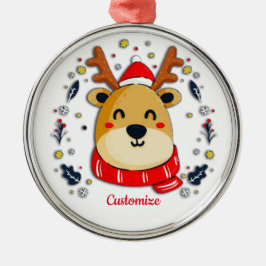 Personalisierter Niedlicher Weihnachtsmann Ornament Aus Metall