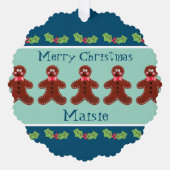 Personalisierter Niedlicher Weihnachtsmann Ornament Karte (Vorderseite)