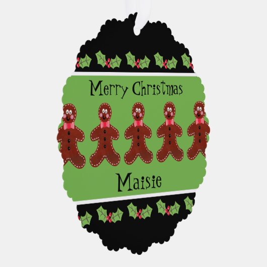 Personalisierter Niedlicher Weihnachtsmann Ornament Karte (Rechts)