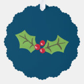 Personalisierter Niedlicher Weihnachtsmann Ornament Karte (Rückseite)