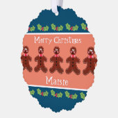 Personalisierter Niedlicher Weihnachtsmann Ornament Karte (Links)