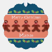 Personalisierter Niedlicher Weihnachtsmann Ornament Karte (Vorderseite)