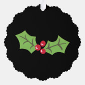 Personalisierter Niedlicher Weihnachtsmann Ornament Karte (Rückseite)