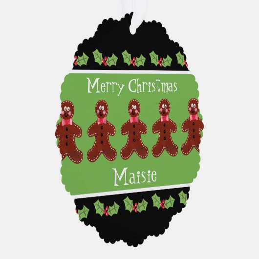 Personalisierter Niedlicher Weihnachtsmann Ornament Karte (Rechts)