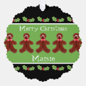 Personalisierter Niedlicher Weihnachtsmann Ornament Karte (Vorderseite)