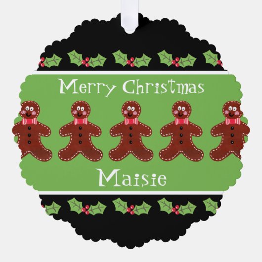 Personalisierter Niedlicher Weihnachtsmann Ornament Karte (Vorderseite)