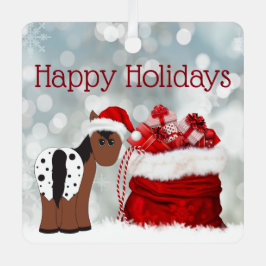 Personalisierter Niedlicher Weihnachtsmann und Ges Ornament Aus Metall