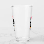 Personalisierter Niedlicher Weihnachtspenguin in R Glas (Links)