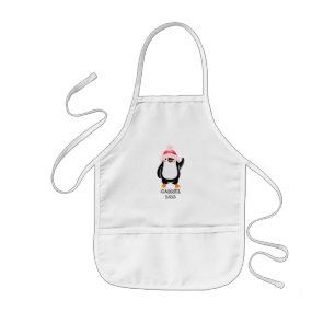 Personalisierter Niedlicher Weihnachtspenguin in R Kinderschürze
