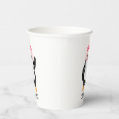 Personalisierter Niedlicher Weihnachtspenguin in R Pappbecher (Rechts)