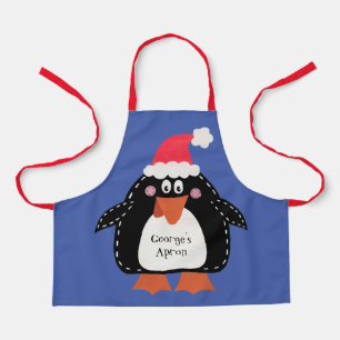 Personalisierter Niedlicher Weihnachtspenguin Schürze