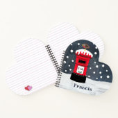 Personalisierter Niedlicher Weihnachtspostkasten u Notizblock (Innenseite)